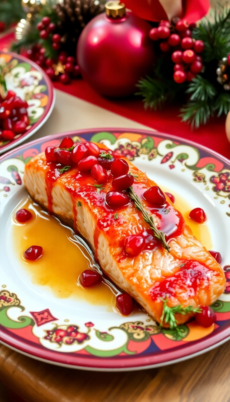 20 Delicious Christmas Eve Dinner Ideas to Impress Your Guests (You Won't Believe #12!) - 13. Pomegranate Glazed Salmon