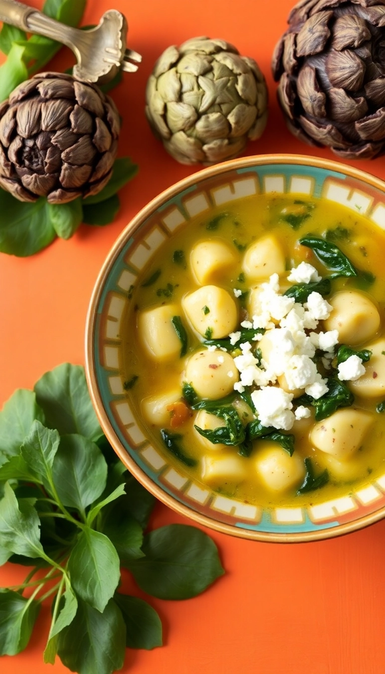 22 Creamy Chicken Gnocchi Soup Ideas Inspired by Olive Garden (You Won't Believe #15!) - 19. Gnocchi Soup with Spinach and Artichokes