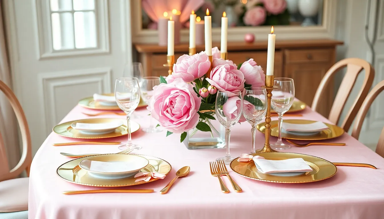 Elegant Pink and Gold Tablescape Designs to Elevate Your Home Decor