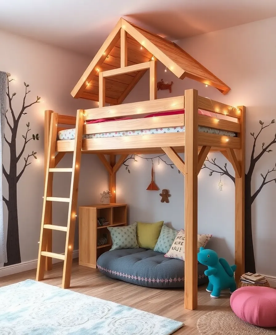 15 Stylish Kids' Room Furniture Ideas That Are Both Functional and Fun (Don't Miss #9!) - 3. Playful Treehouse Loft