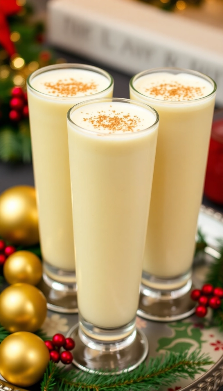 21 Christmas Brunch Ideas That Will Make Your Holiday Morning Magical! - 20. Eggnog Smoothie