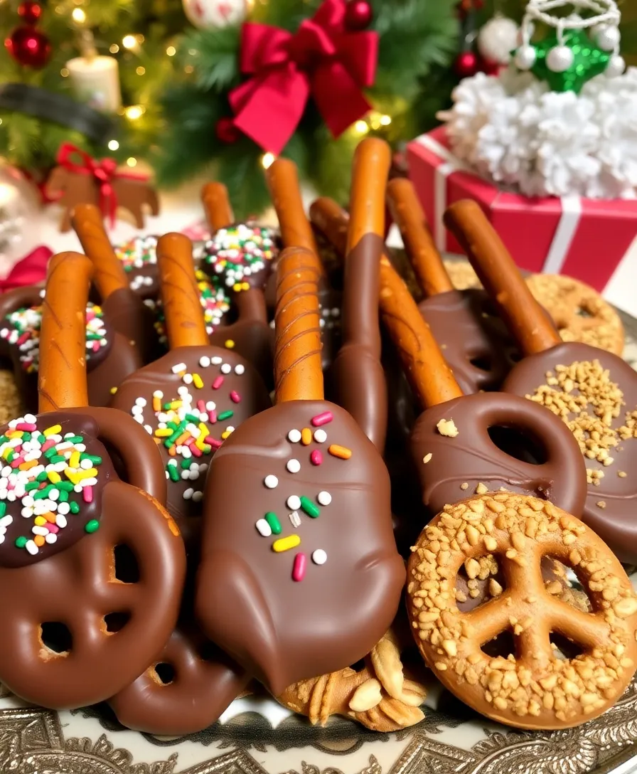 22 Easy Christmas Desserts You Can Make in Under 30 Minutes! - 12. Chocolate Dipped Pretzels