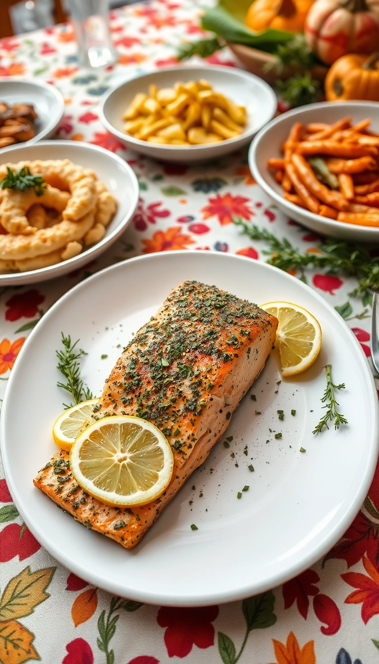 23 Thanksgiving Dinner Ideas That'll Make Your Feast Unforgettable! - 11. Herb-Crusted Salmon