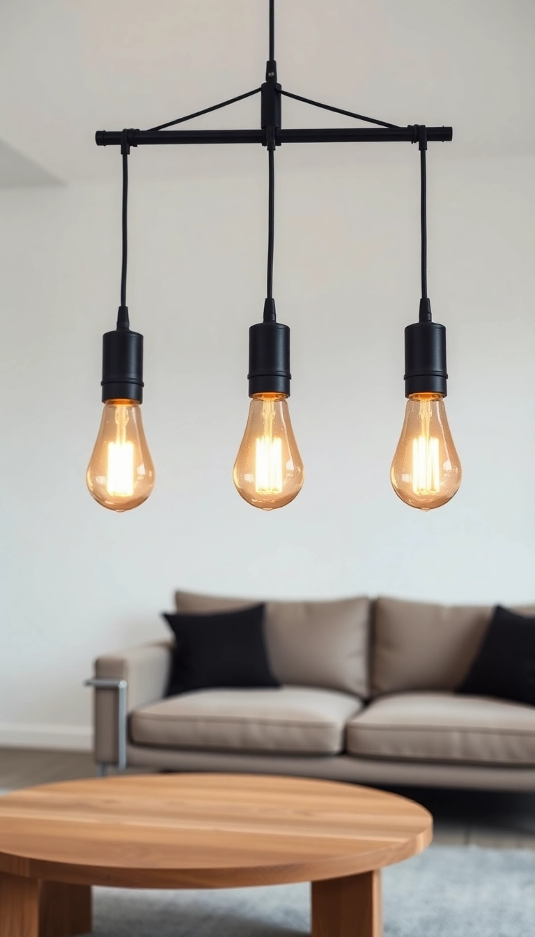 18 Minimalist Lighting Ideas That Will Make Your Living Room Shine Brightly! - 15. Artful Light Bulbs