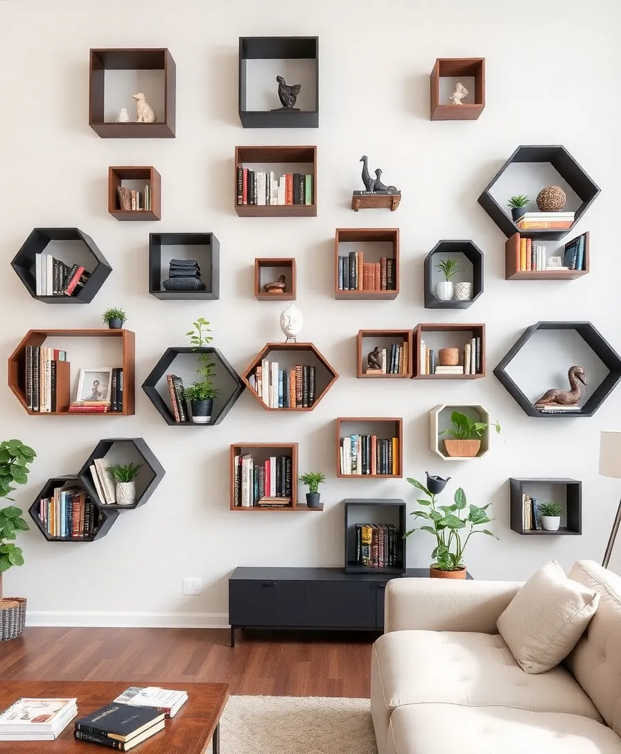 10 Creative DIY Bookshelf Designs That Will Wow Your Guests! - 10. Wall-Mounted Bookshelves