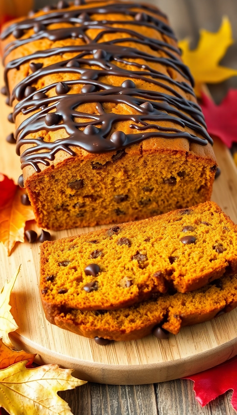 21 Fall-Themed Cake Ideas That'll Make Your Taste Buds Dance! - 15. Chocolate Chip Pumpkin Bread