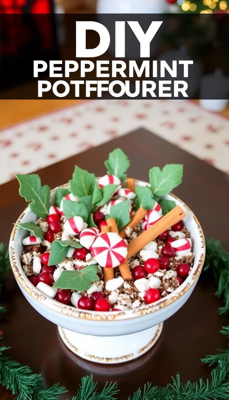 21 Peppermint Christmas Decorations That'll Sweeten Your Holiday Spirit (Wait Until You See #13!) - 5. DIY Peppermint Potpourri