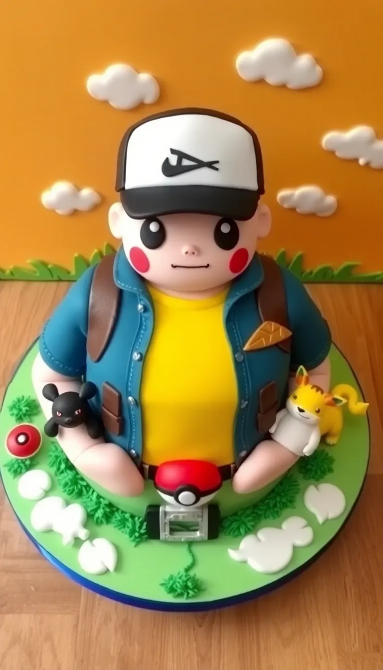 12 Must-Have Pokemon Cake Ideas for the Ultimate Themed Party (Your Guests Will Be Jealous!) - 5. Pokémon Trainer Cake