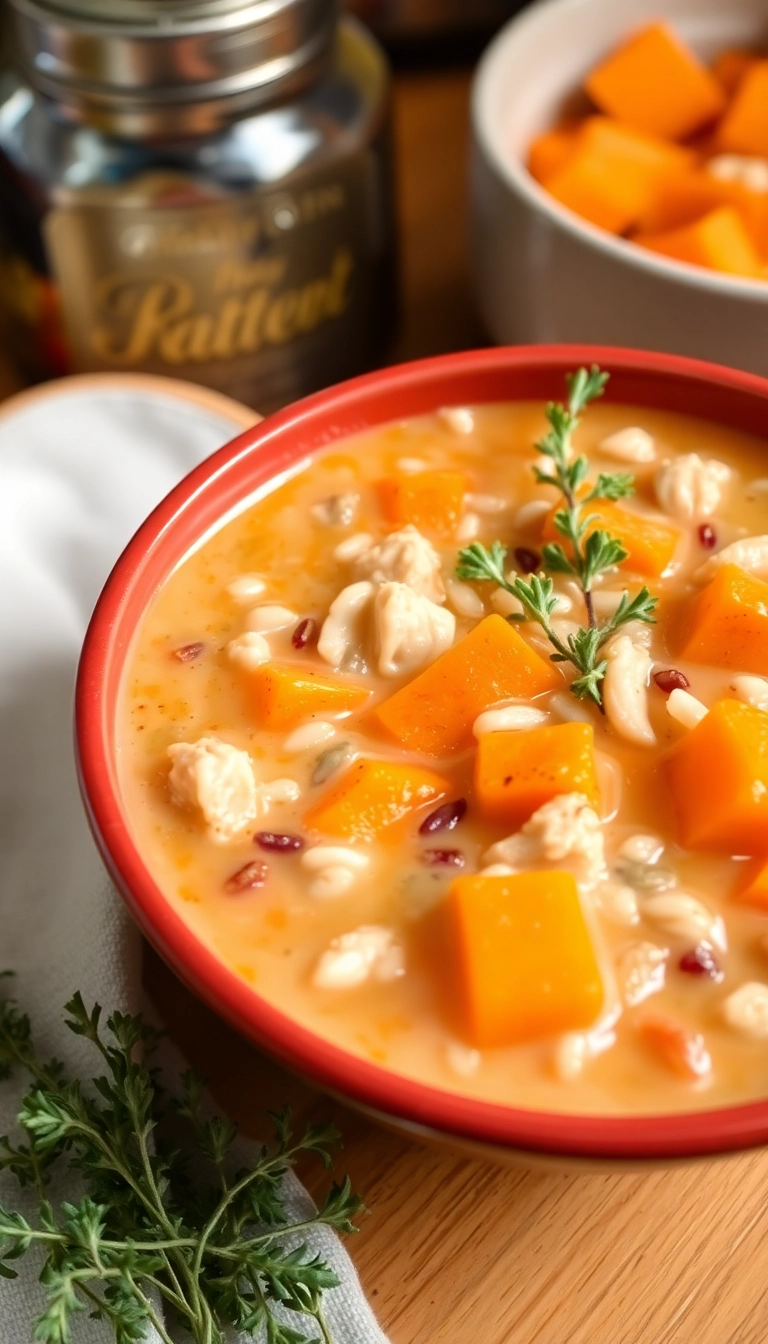 18 Panera Chicken and Wild Rice Soup Ideas That Will Warm Your Soul! - 12. Chicken and Wild Rice Soup with Sweet Potatoes