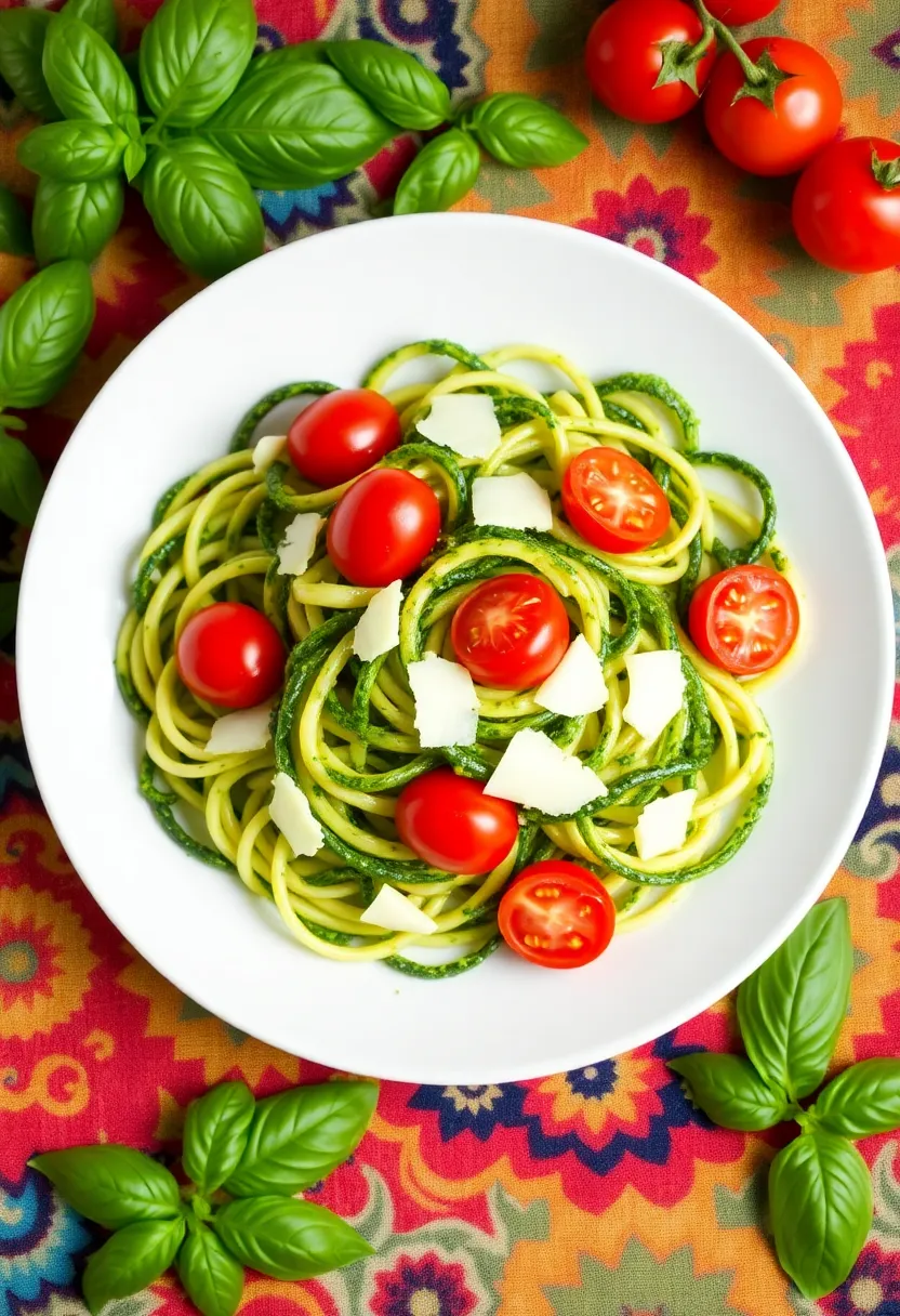 15 Quick & Easy Healthy Lunch Recipes That Will Make You Feel Amazing! - 5. Zucchini Noodles with Pesto