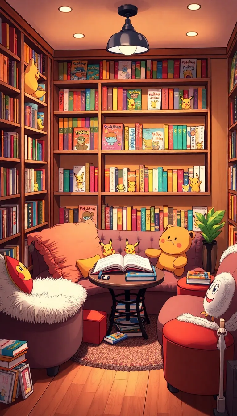 22 Pokémon Room Themes That Will Make Your Heart Go 'Pika Pika!' - 17. Pokémon Literature Nook