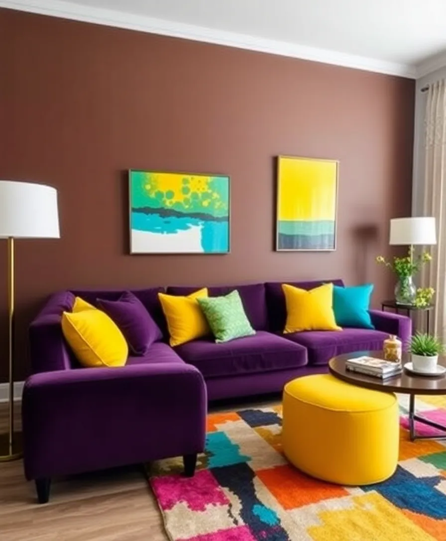 13 Reasons Why Chocolate Brown and Eggplant Will Rule 2025 Home Decor! - 5. Bold Accents