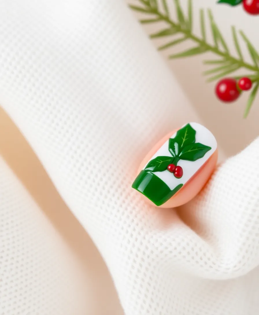 25 Festive December Nails That Will Make You the Star of Every Holiday Party! - 7. Festive French Tips