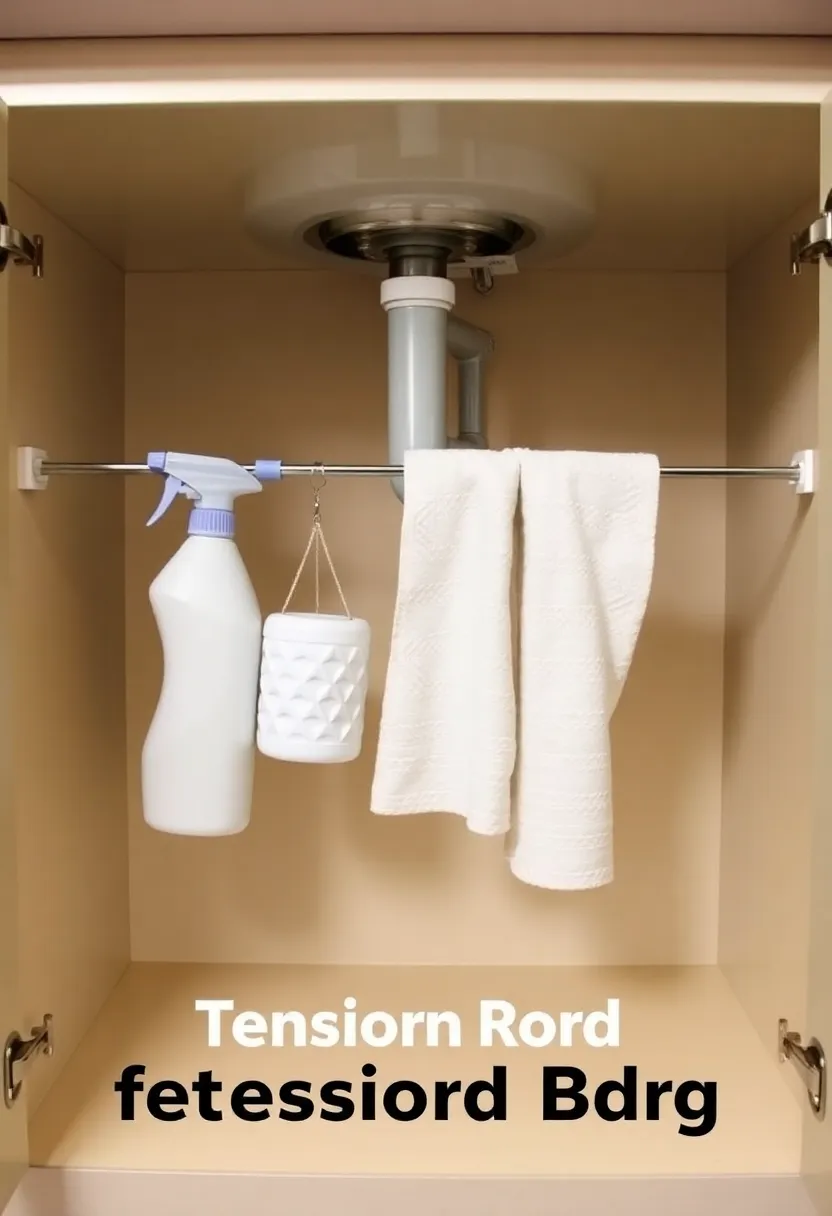 20 Kitchen Organization Hacks That'll Transform Your Space Instantly (You Won't Believe #15!) - 6. Tension Rods for Under-Sink Storage