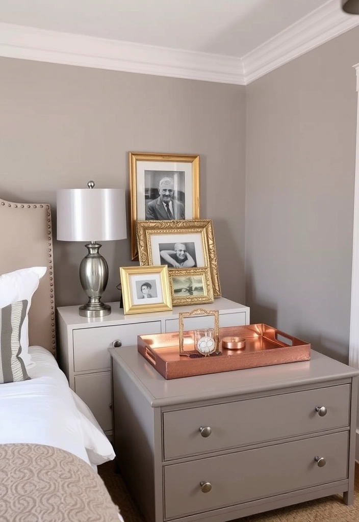 21 Stunning Bedroom Makeovers Under $100 (Wait Until You See #7!) - 13. A Touch of Metallics