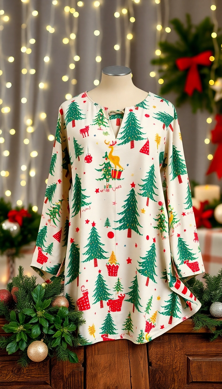 21 Trendy Holiday Tops You Need in Your Wardrobe This Christmas (Don’t Miss #7!) - 17. Fun Holiday Tunics