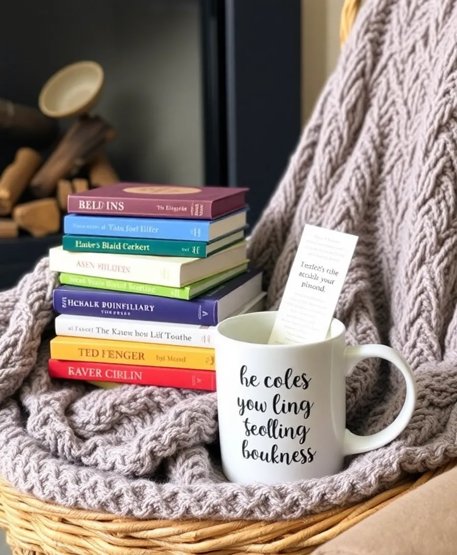 21 Creative Burr Basket Ideas That'll Make Your Best Friend Swoon! - 3. Book Lover's Paradise