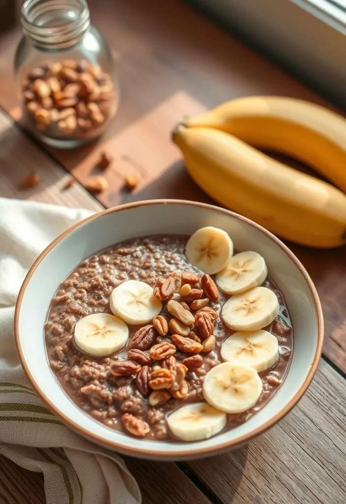 18 Healthy Crockpot Recipes You Won't Believe Are Low-Calorie! - 18. Chocolate Banana Oatmeal