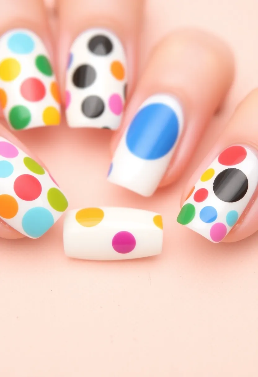 Spellbinding Arcane Nails: Transform Your Manicure Game - 13. Daring Dots: Playful Patterns