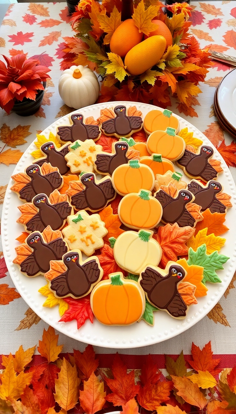 21 Fun Thanksgiving Dessert Ideas That'll Impress Your Guests (You Won't Believe #7!) - 21. Thanksgiving Cookie Platter