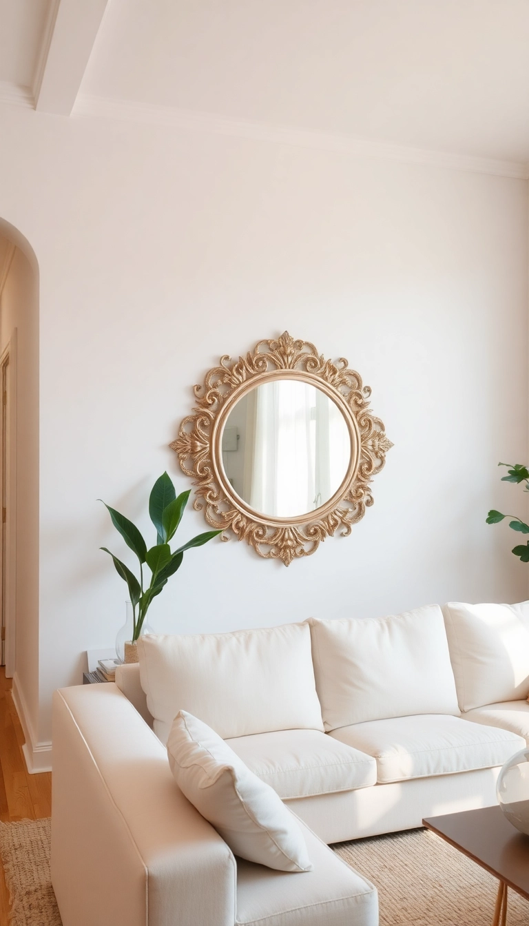 10 Large Blank Wall Living Room Ideas That Will Transform Your Space! - 7. Large Mirrors