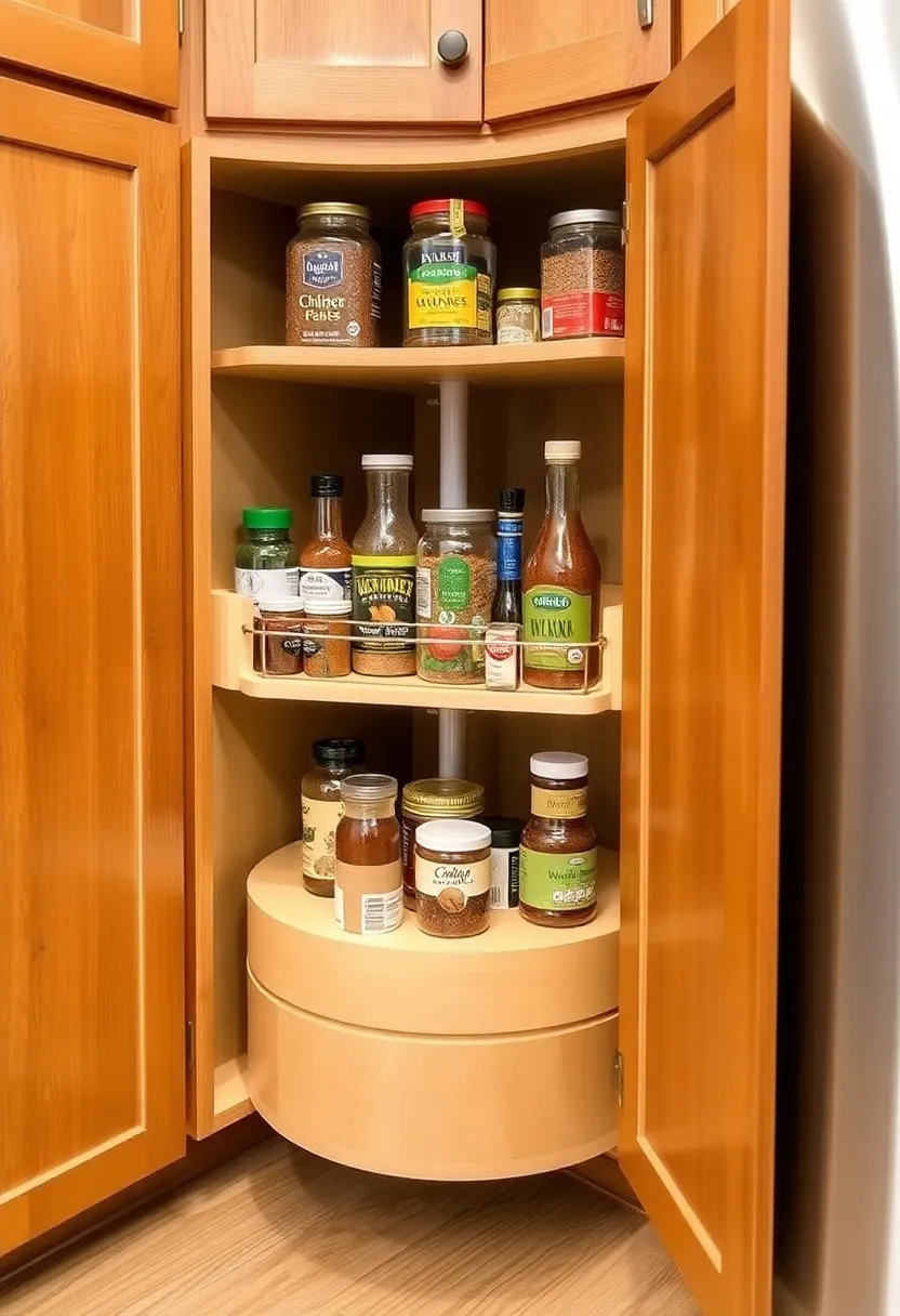 20 Kitchen Organization Hacks That'll Transform Your Space Instantly (You Won't Believe #15!) - 11. Lazy Susan for Corner Cabinets