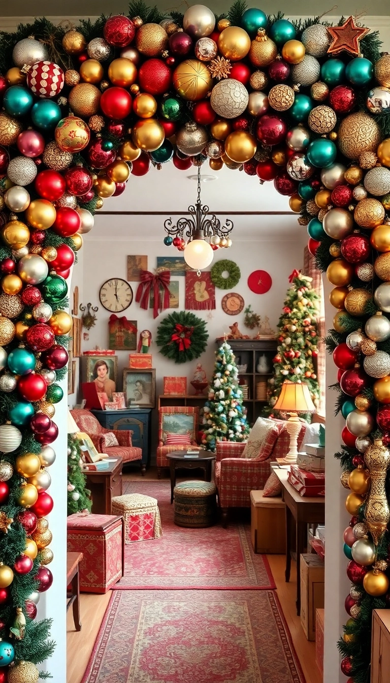 21 Stunning Christmas Archway Decor Ideas to Transform Your Indoor Space (You Won't Believe #14!) - 7. Vintage Ornaments and Baubles