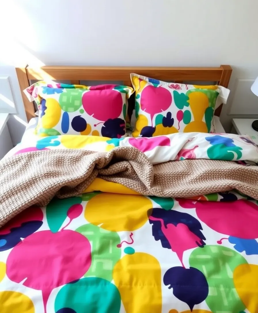 25 Amazing Bedroom Transformations Under $200 (Number 9 Will Blow Your Mind!) - 10. Colorful Bedding Sets