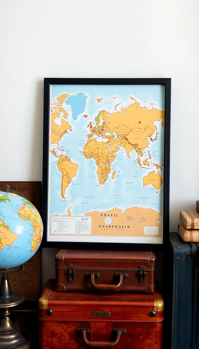 21 Cute Valentine's Day Gifts for Him That Will Melt His Heart (You Won't Believe #7!) - 18. Personalized Travel Map