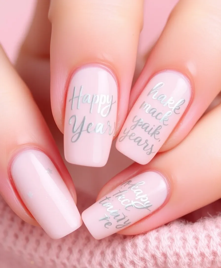 DIY New Year’s Nails: Simple Designs for Stunning Results - 6. Minimalist New Year’s Wishes