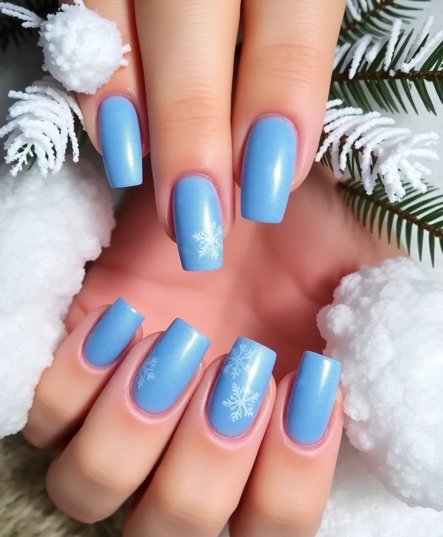 25 Festive December Nails That Will Make You the Star of Every Holiday Party! - 2. Frosty Winter Wonderland