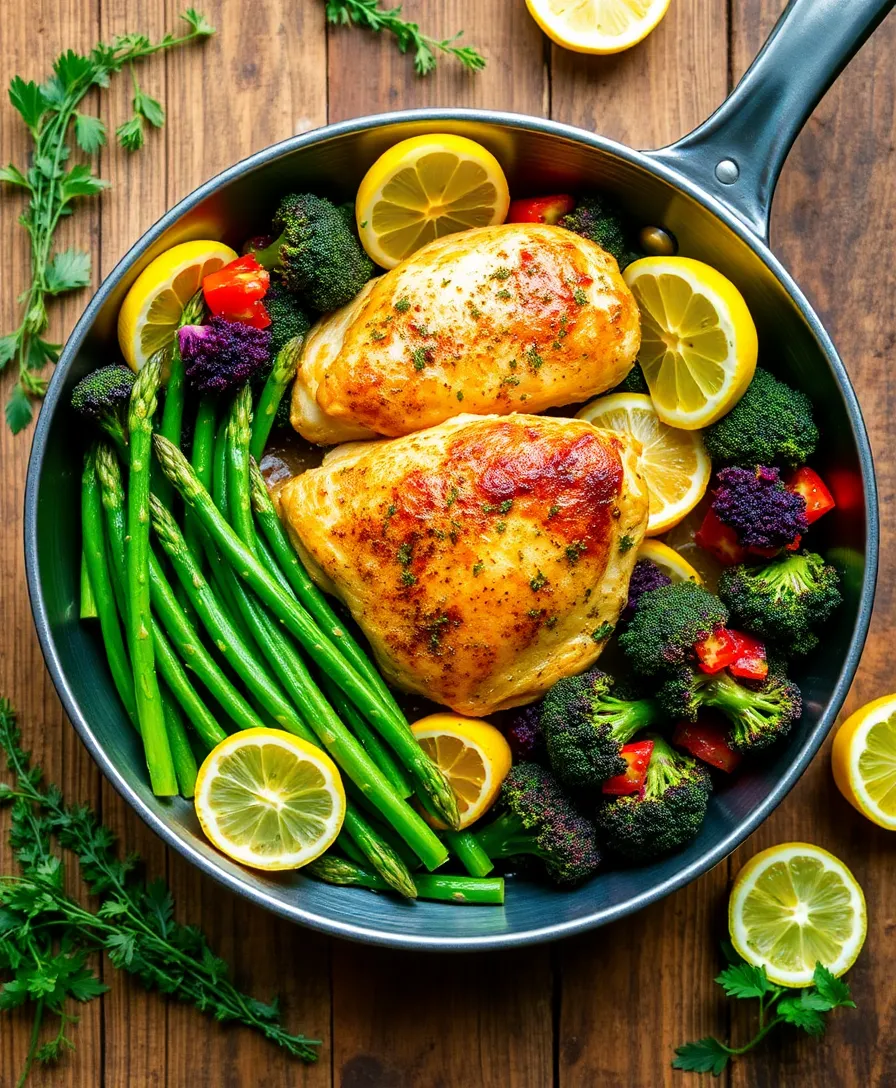 20 Meal Prep Magic: Weeknight Recipes Inspo for Stress-Free Cooking - 2. One-Pan Lemon Garlic Chicken