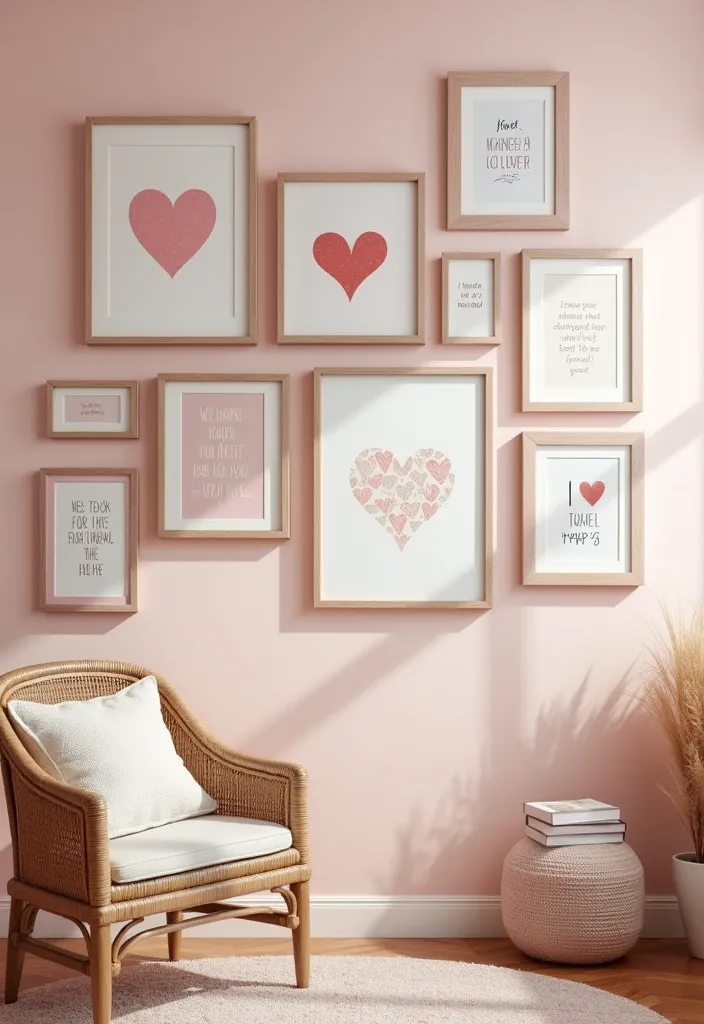 12 Cozy Valentine's Day Home Decor Ideas You Can't Miss This Year! - 1. Heartfelt Wall Art