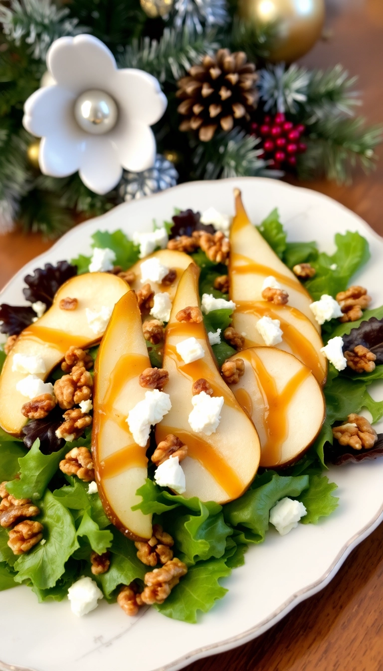 20 Delicious Christmas Eve Dinner Ideas to Impress Your Guests (You Won't Believe #12!) - 12. Spiced Pear and Gorgonzola Salad (You Won't Believe This!)