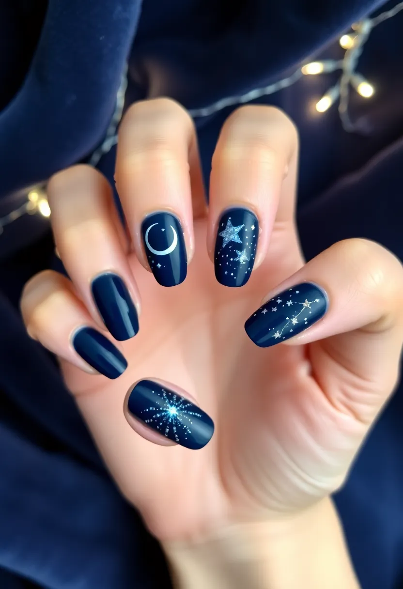 Spellbinding Arcane Nails: Transform Your Manicure Game - 1. Celestial Patterns: Reach for the Stars