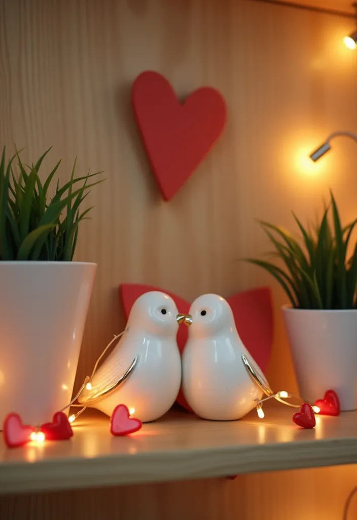 12 Cozy Valentine's Day Home Decor Ideas You Can't Miss This Year! - 11. Lovebird Figurines