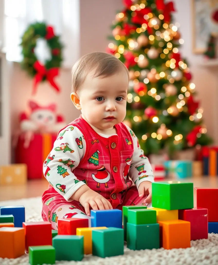 25 Adorable Baby Christmas Outfits That Will Melt Your Heart (Wait Until You See #17!) - 13. Festive Holiday Overalls