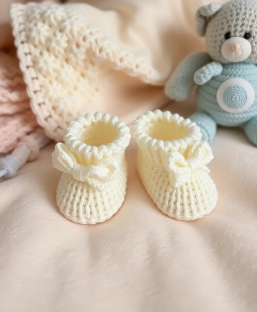 21 Easy DIY Crochet Projects for Beginners That Are Totally Doable (You Can Do #7!) - 14. Crochet Baby Booties