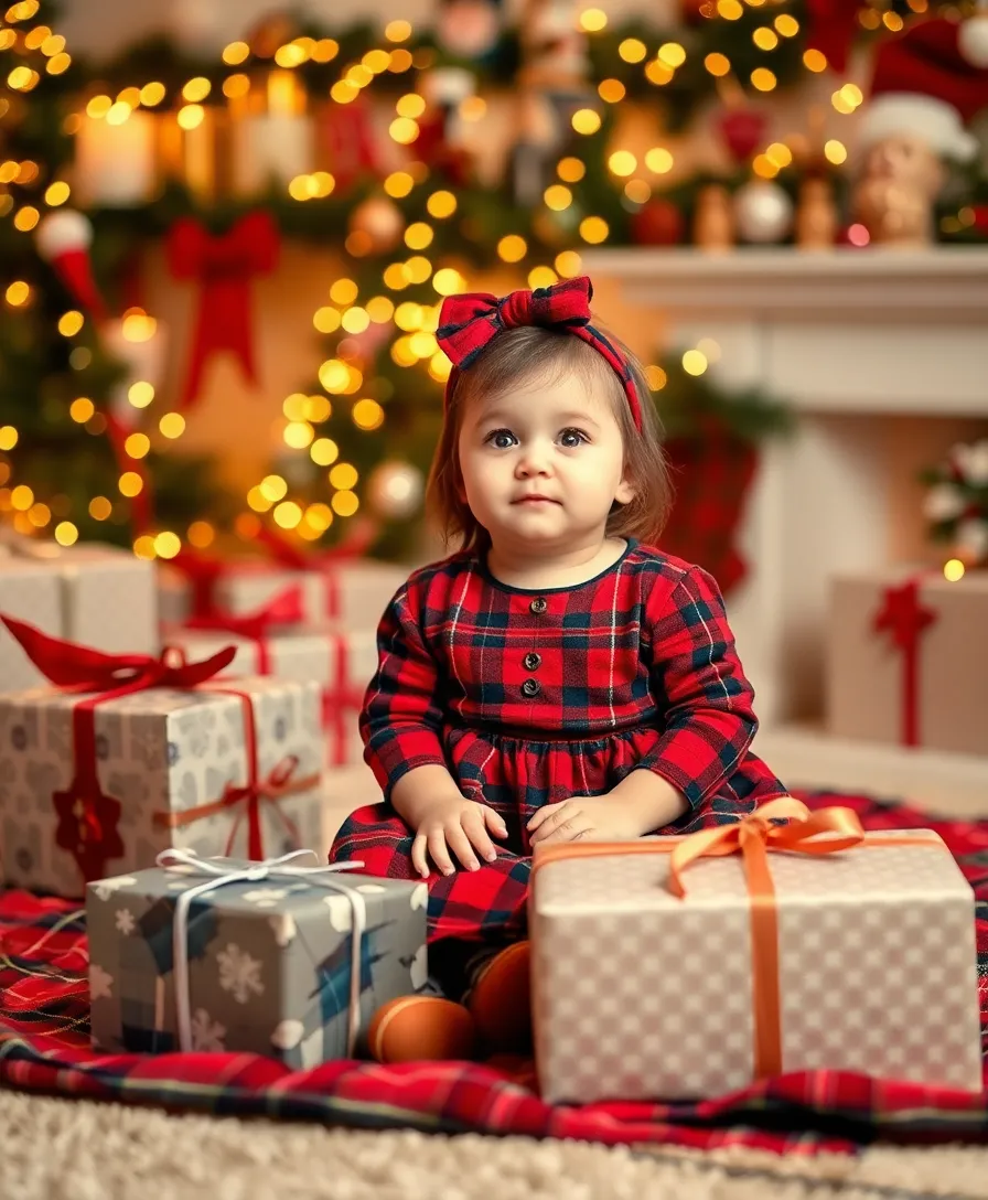 25 Adorable Baby Christmas Outfits That Will Melt Your Heart (Wait Until You See #17!) - 14. Classic Tartan Dress