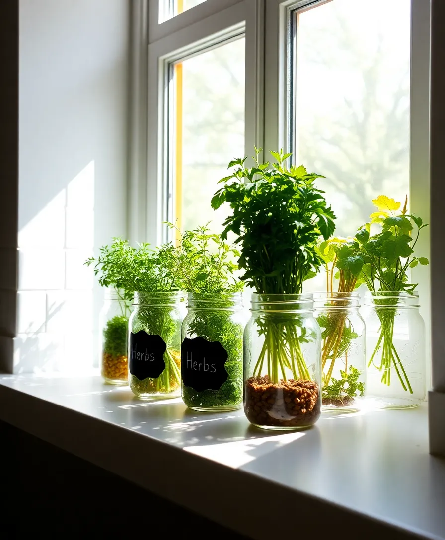 30 DIY Home Projects That'll Impress Your Friends (Even If You’re Not Crafty!) - 3. Mason Jar Herb Garden