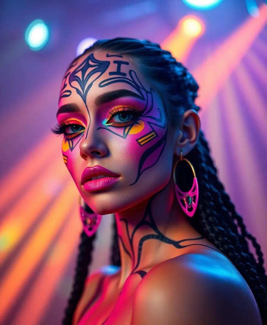 22 Unique Artistic Arcane Makeup Designs (You'll Be Inspired by #16!) - 16. Galactic Dancer (Inspiration Alert!)