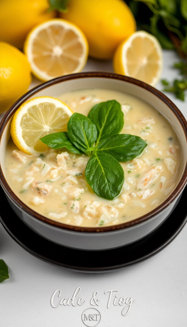 24 Creamy Chicken and Rice Soup Ideas You Need to Try Tonight! - 15. Creamy Chicken and Rice Soup with Spinach and Lemon