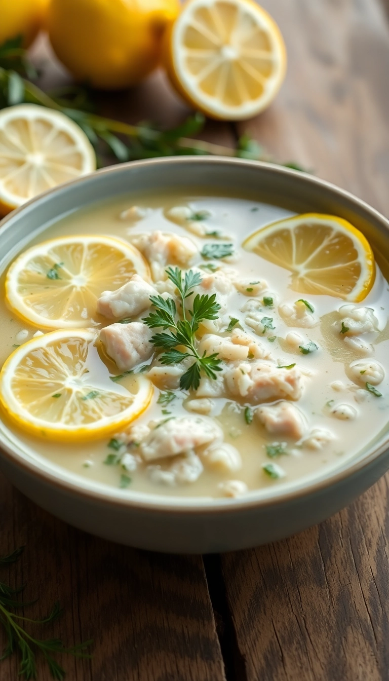 24 Creamy Chicken and Rice Soup Ideas You Need to Try Tonight! - 3. Lemon Herb Chicken and Rice Soup