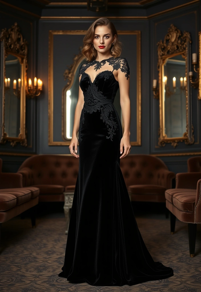 20 Dark Feminine Outfits That Will Make You the Star of Every Party (You Won't Believe #11!) - 1. The Allure of Black Velvet