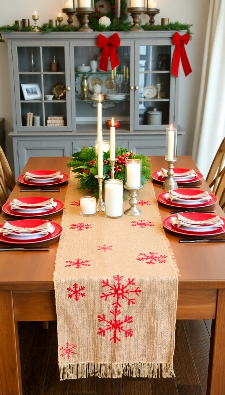 15 Easy DIY Christmas Decor Projects That Will Impress Your Guests (and Save You Money!) - 8. DIY Table Runner