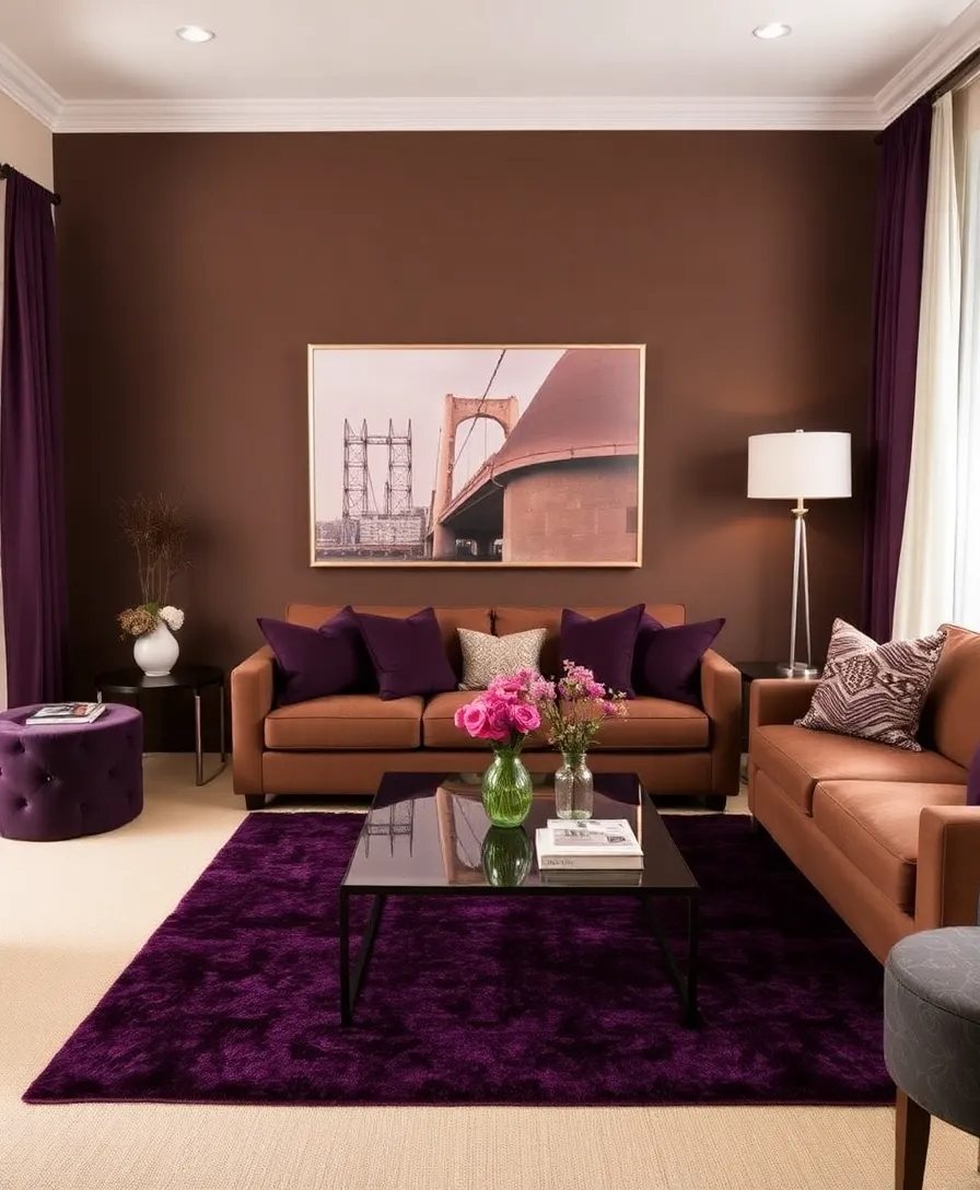 13 Reasons Why Chocolate Brown and Eggplant Will Rule 2025 Home Decor! - 7. Layering Shades