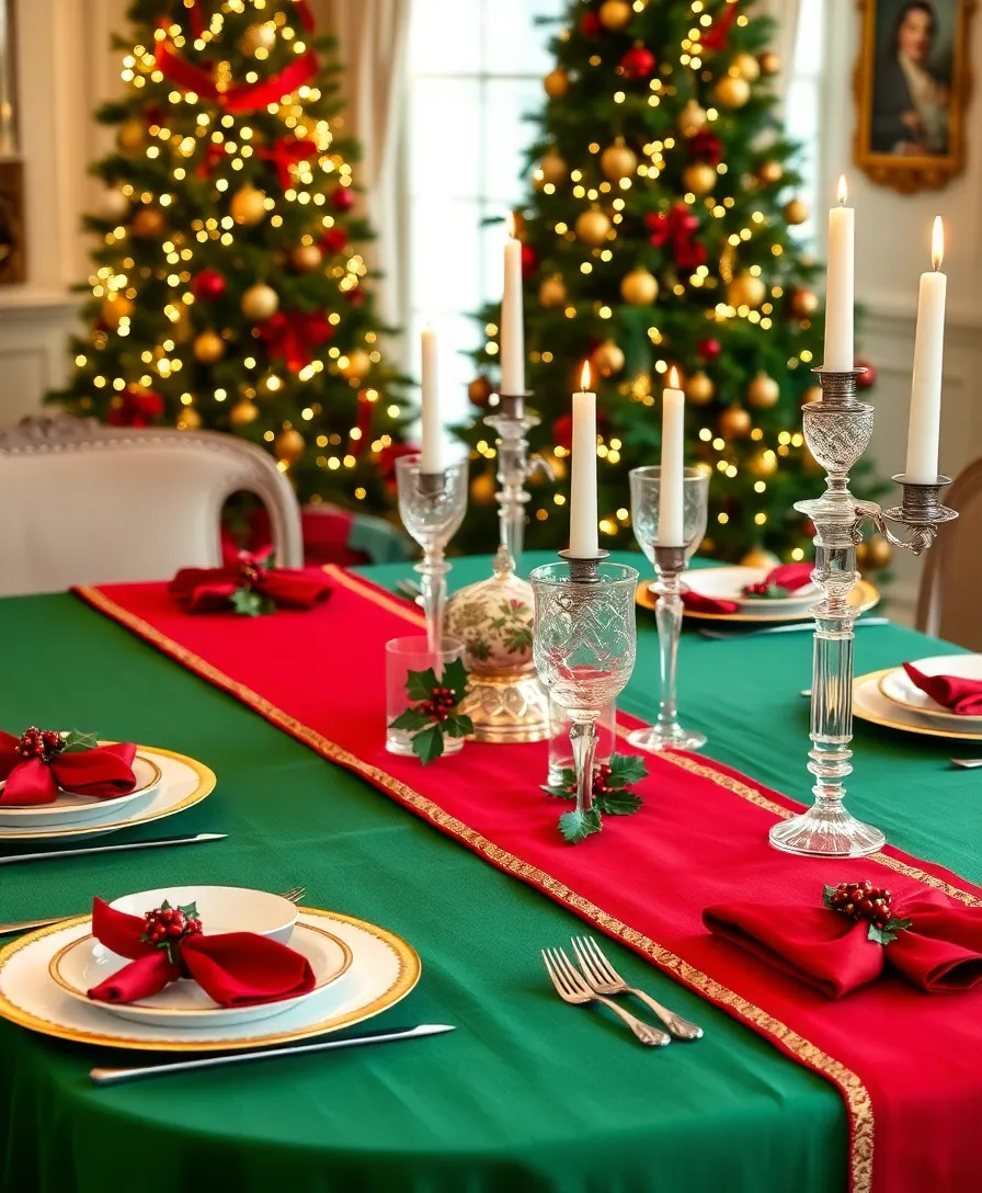 Christmas Table Settings: How to Create the Perfect Holiday Table! - 1. Classic Red and Green Elegance