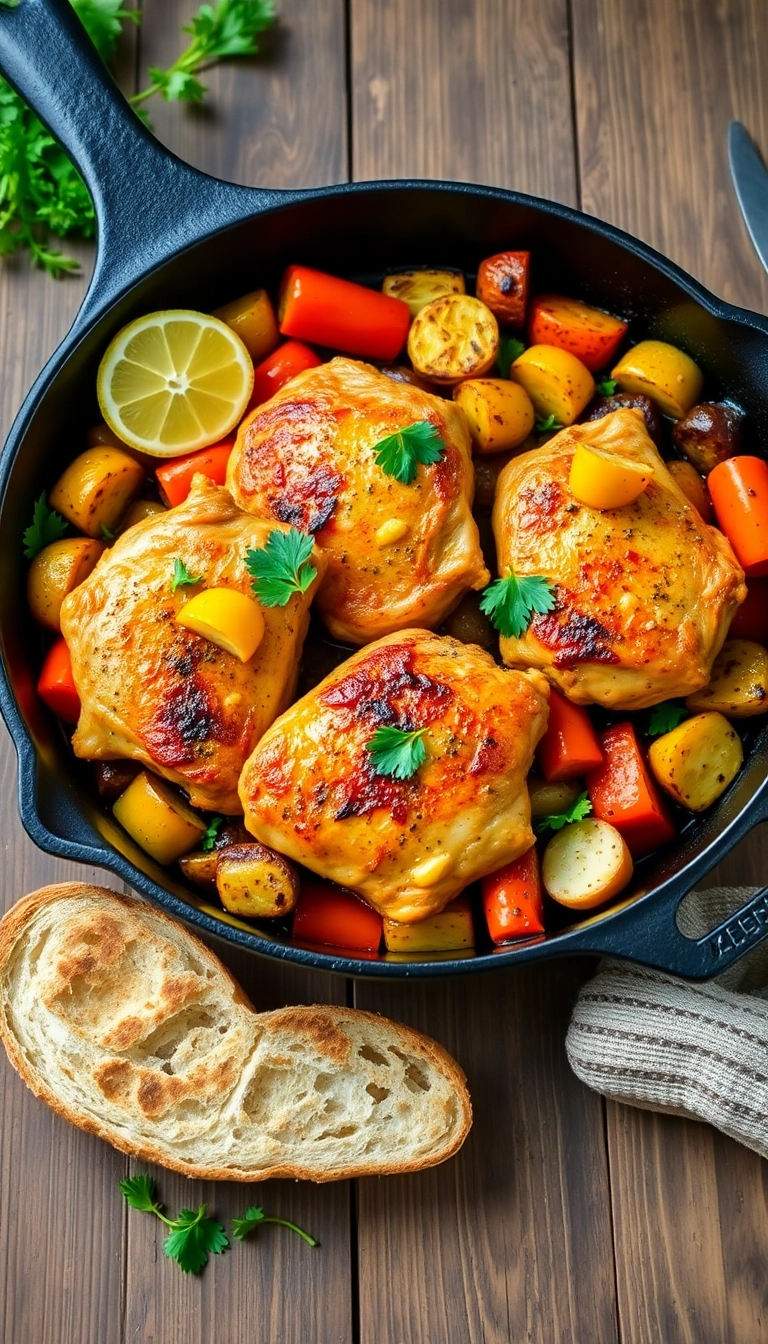 19 Easy Sunday Dinner Ideas That Will Have You Relaxing in Style (You Won't Believe #7!) - 1. One-Pan Lemon Garlic Chicken