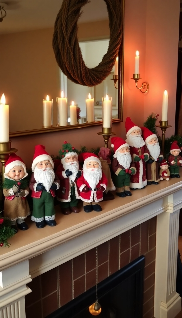 19 Nostalgic Vintage Christmas Decor Inspirations That Will Transport You Back in Time (#9 Is a Must-See!) - 5. Vintage Santa Figurines