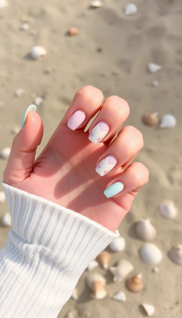 27 Beach Nails Designs That Will Make You Dream of Sunshine (You Won't Believe #15!) - 11. Seashell French Tips